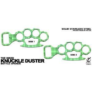  The Inked Knuckle Duster Bottle Opener Plaid Green 