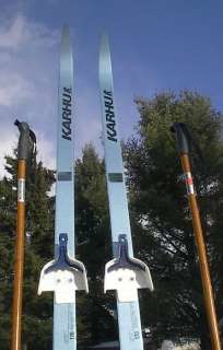 Cross Country 66 Skis 3 pin 170 cm +Poles KARHU WAXLESS  