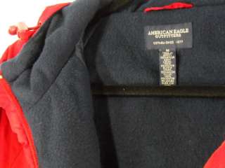 AMERICAN EAGLE Womens (M) Red Nylon Insulated Jacket Windbreaker 