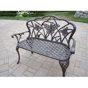  Oakland Living Butterfly Love Seat Bench in Antique Bronze 