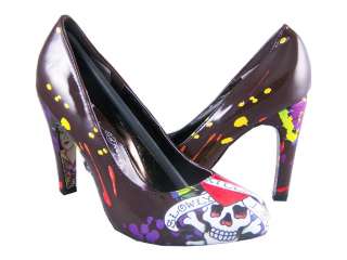 Womens Ed Hardy Brown Rockaway Pumps Heels Skull Shoes  