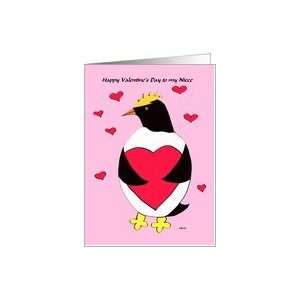  Niece Valentine    Penguin Love to my Niece Card Health 