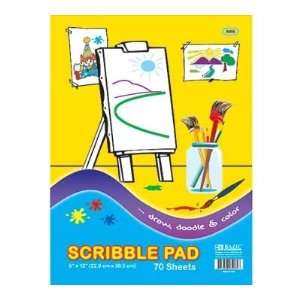  BAZIC 70 Ct. 9 X 12 Scribble Pad, Case Pack 48 Office 