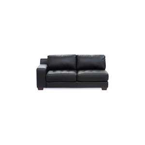 Laredo Black Left Facing Sofa   One Armed, Bonded Leather 