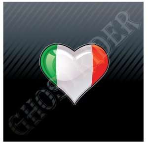  Italy Italian Flag Heart Car Trucks Sticker Decal 