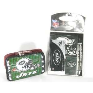   New York Jets School Supplies and Lunch Box 