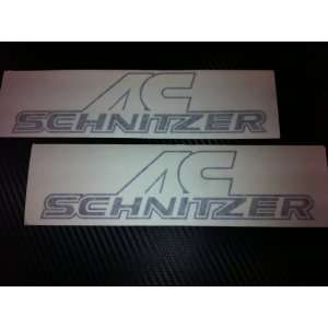  2 X Ac Schnitzer BMW Racing Decal Sticker (New) Black Size 