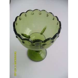  Vintage Green Candy Dish/ Candleholder