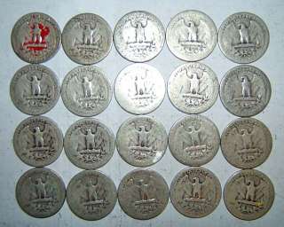   coins Washington quarters cull ish $5.00 face value NR lot  