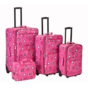   Pc Rockland Pink Pearle Luggage Set By Fox Luggage