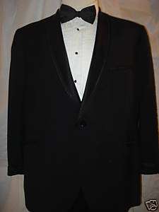 Hickey Freeman Customized Vintage Black Tuxedo Size 45  