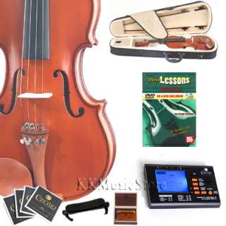 NEW CECILIO CVN 400 Rosewood Flamed VIOLIN Size 4/4 1/4  