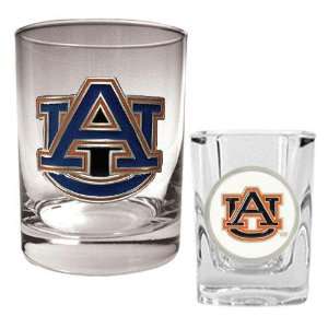 Auburn Tigers NCAA Rocks Glass And Shot Glass Set Sports 