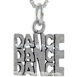 925 Sterling Silver Dance Dance Dance Talking Pendant (w/ 18 Silver 