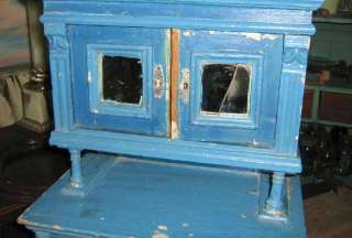 Antique Miniature Cabinet Makers Sample Sideboard Blue  