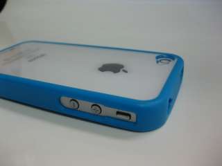 Lims Frame Sky Blue Clear Bumper Case for iPhone 4 4G & 4S  