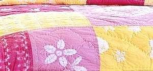 NEW Pottery Barn Pink Butterfly Tie Dye Twin Quilt & Sham Set~Unopened 