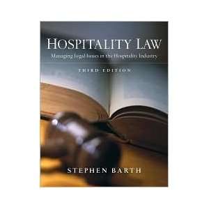  Hospitality Law 3th (third) edition Text Only n/a  Author 