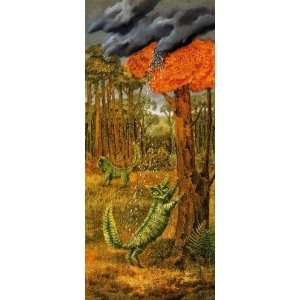 Made Oil Reproduction   Remedios Varo   32 x 74 inches   The fern cat 