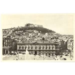 1930s Vintage Postcard Piazza Plebiscito with a view of Certosa di San 