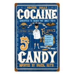  Cocaine Candy Humor Vintage Metal Sign   Victory Vintage Signs 