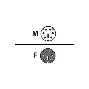   pin PS/2 (F)   9 ft   coiled   for Magellan 8300, 8500 Electronics