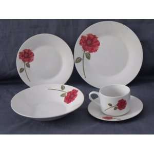    20 piece Porcelain Dinnerware Set   Service for 4