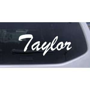  Taylor Car Window Wall Laptop Decal Sticker    White 14in 