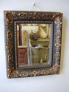 Antique French Louis XV gilt & bevelled mirror # 01642  