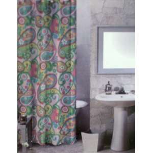  Paisley Fabric Printed, Multi Colored Polyester Shower 