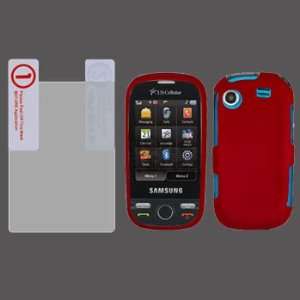  Samsung Messager Touch R630 Red Rubberrized HARD Protector 