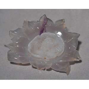  Agate   Carved Druzy Agate Crystal Flower   China