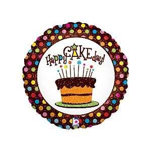  Polka Dot Happy Cake Day Birthday 18 Mylar Balloon 