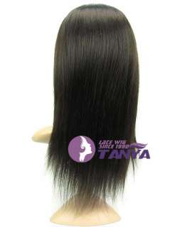 14 2# dark brown silky straight indian remy human hair full lace wigs 