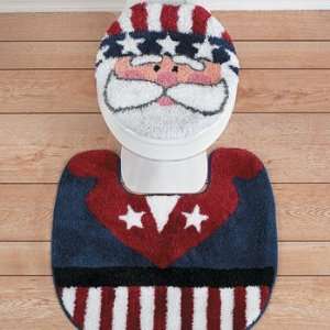  Uncle Sam Toilet Lid Cover & Rug   Party Decorations 