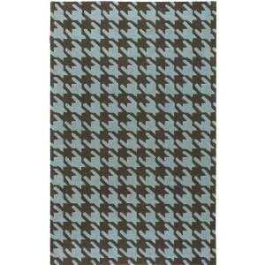   Collection Brown & Spa Blue 2 x 3 Area Rug