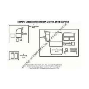 Isuzu Vehicross (set 1) Dash Trim Kit 99 03   15 pieces   Simulated 