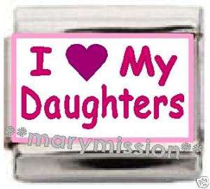 LOVE MY DAUGHTERS 9 MM ITALIAN CHARM DAUGHTER LINKS  