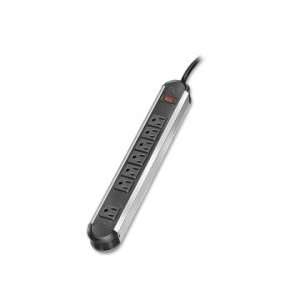  Fellowes 7 Outlets Metal Power Strip   Silver And Black 