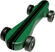 Pinewood Derby Car Racing Stripes WHITE  