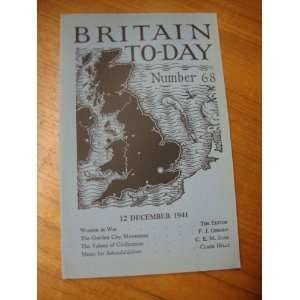  Britain To Day Number 68   December 12, 1941 Britain To Day Books