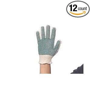 LAB SAFETY SUPPLY 9AAV2 Grip Gloves, Large, Pr, Pk 12  