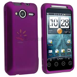 5X Hard Rubber Case Cover+Guard LCD Protector For Sprint HTC EVO Shift 