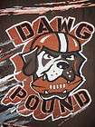CLEVELAND BROWNS DAWG POUND THROW BLANKET Woven Acrylic Tapestry 