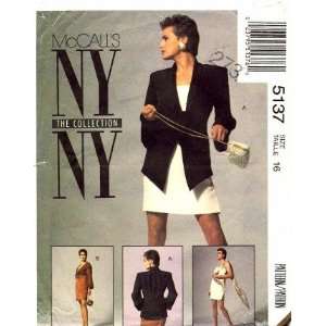  McCalls 5137 Sewing Pattern NY Collection Misses Bolero 