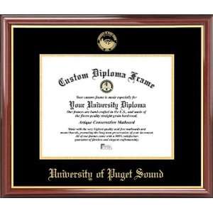 University of Puget Sound Loggers   Embossed Seal   Mahogany Gold Trim 