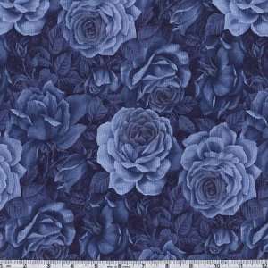  45 Wide Fusions Rose Deep Blue Fabric By The Yard Arts 