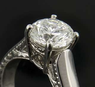  Ct Round Brilliant Cut H VVS2 Diamond GIA Cert Platinum Ring by Jack 