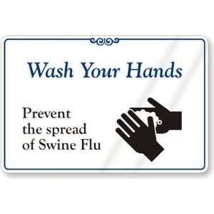  Wash Your Hands ShowCase Sign, 9 x 6
