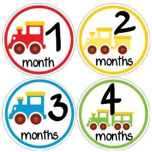  Train Baby Month Stickers for Bodysuit #44 Baby